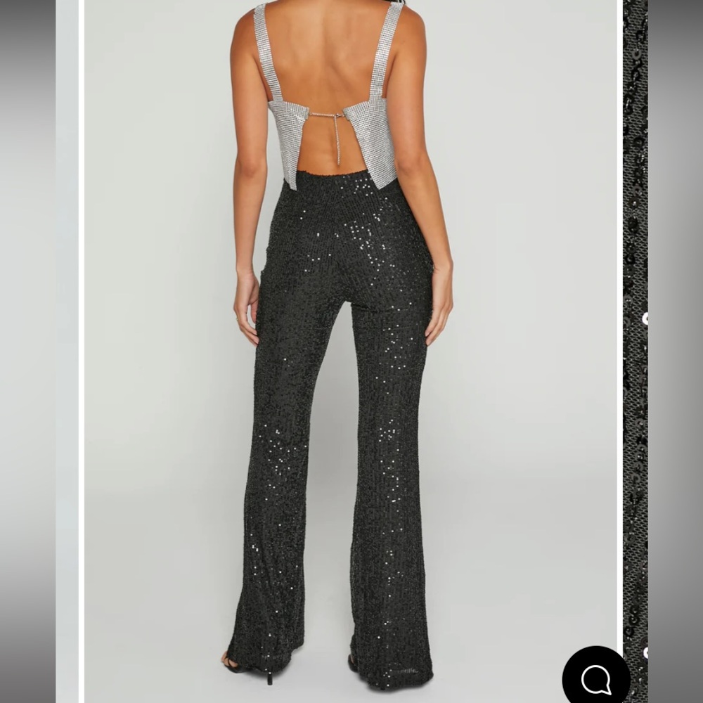 nwt showpo deliza sequin flare pants - Picture 7 of 7